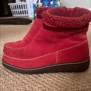 Land’s End Red Ankle Boots!